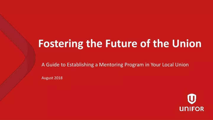 fostering the future of the union