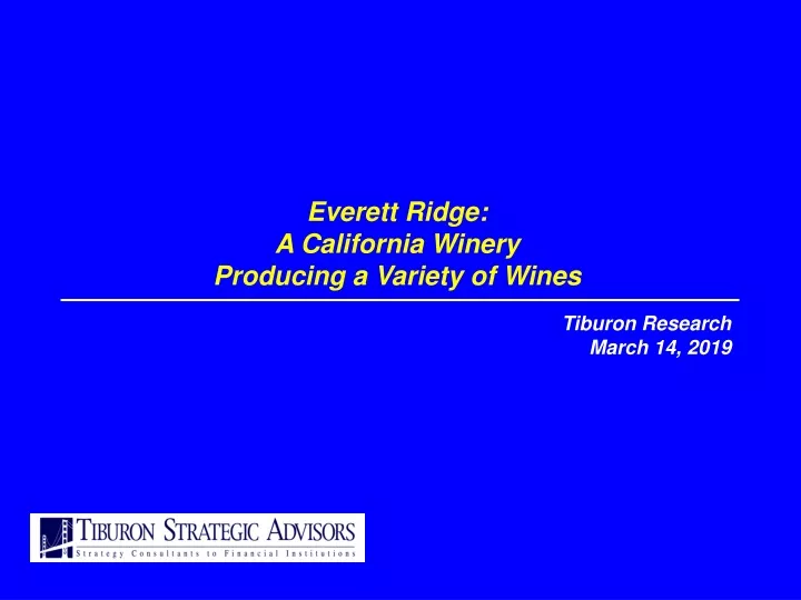 everett ridge a california winery producing