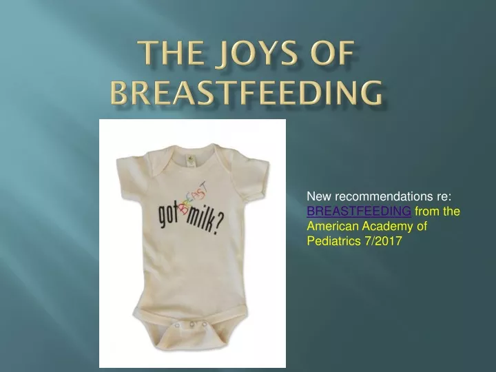 the joys of breastfeeding