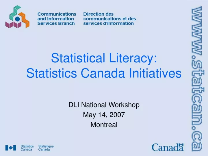 statistical literacy statistics canada initiatives