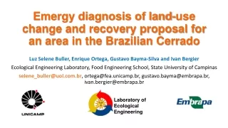 Emergy diagnosis of land-use change and recovery proposal for an area in the Brazilian Cerrado