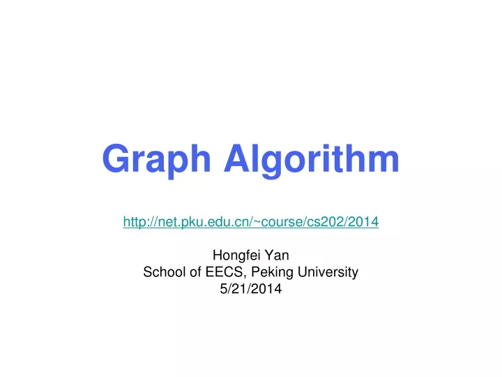 graph algorithm