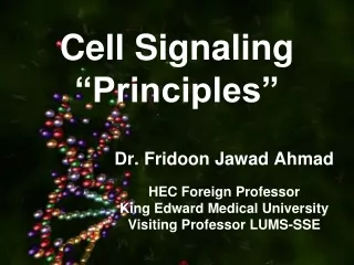 Cell Signaling “Principles”