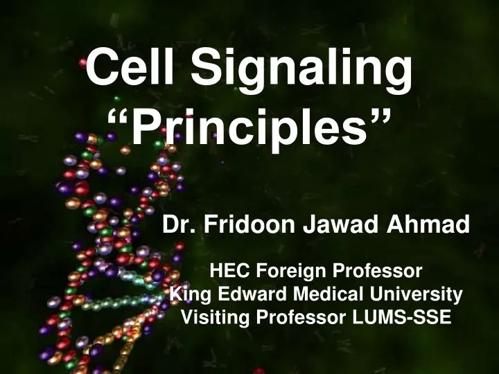 cell signaling principles