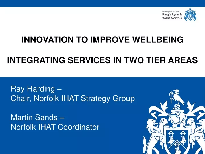 innovation to improve wellbeing integrating