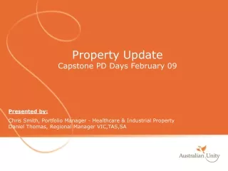 Property Update Capstone PD Days February 09