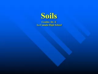 Soils Credits: Dr. E  La Canada High School
