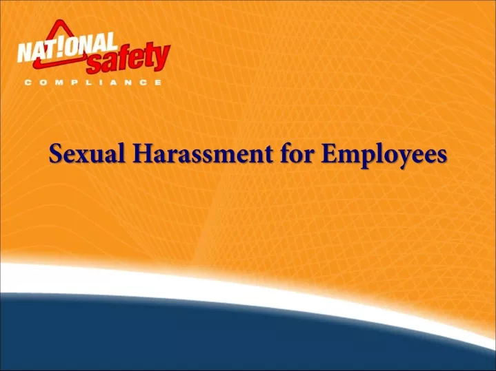 sexual harassment for employees