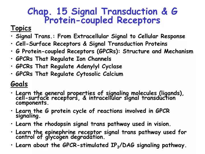 chap 15 signal transduction g protein coupled