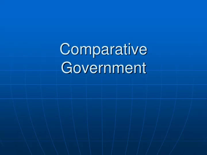 comparative government