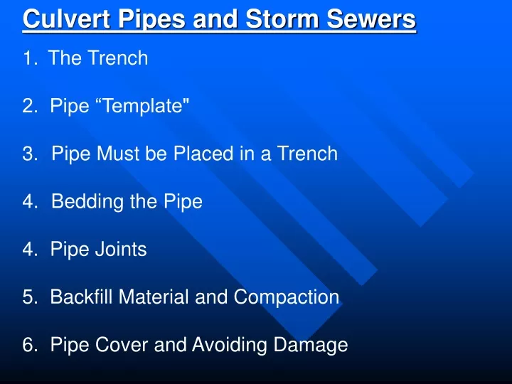 culvert pipes and storm sewers the trench 2 pipe