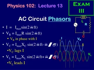 AC Circuit  Phasors