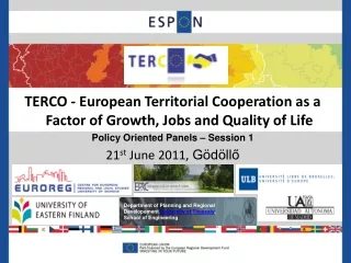 TERCO -  European Territorial Cooperation as a Factor of Growth, Jobs and Quality of Life
