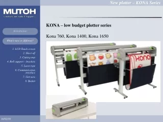 KONA – low budget plotter series Kona 760, Kona 1400, Kona 1650
