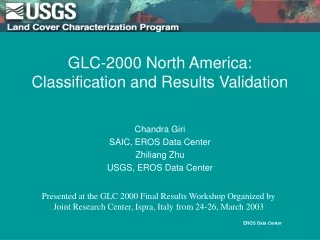 GLC-2000 North America: Classification and Results Validation
