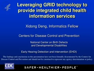 Leveraging GRID technology to provide integrated child health information services