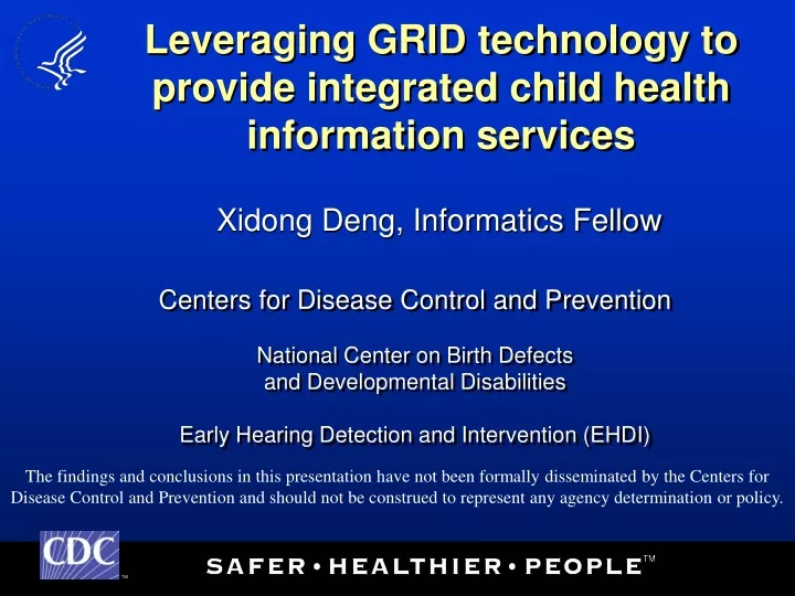 leveraging grid technology to provide integrated child health information services