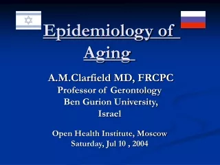 Epidemiology of Aging