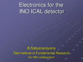 Electronics for the  INO ICAL detector