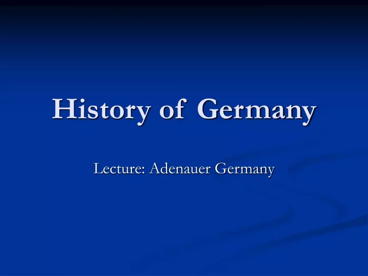 history of germany