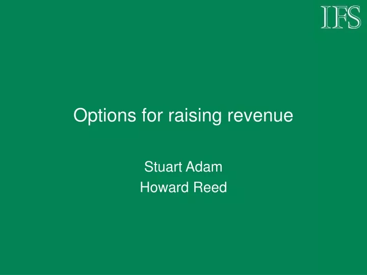 options for raising revenue