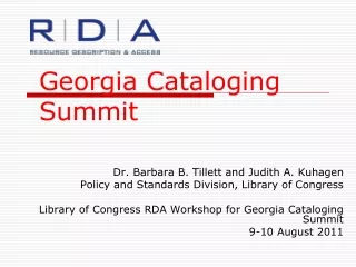 Georgia Cataloging Summit