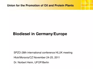 Union for the Promotion of Oil and Protein Plants