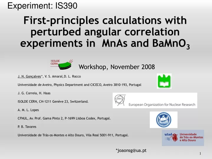 first principles calculations with perturbed angular correlation experiments in mnas and bamno 3