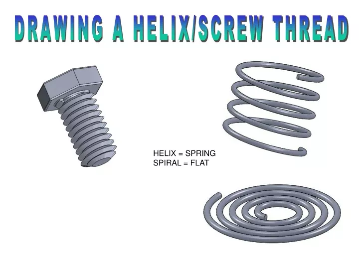 drawing a helix screw thread