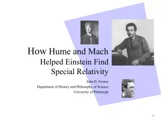 How  Hume and Mach  Helped Einstein Find Special Relativity