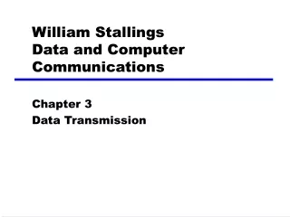 William Stallings Data and Computer Communications