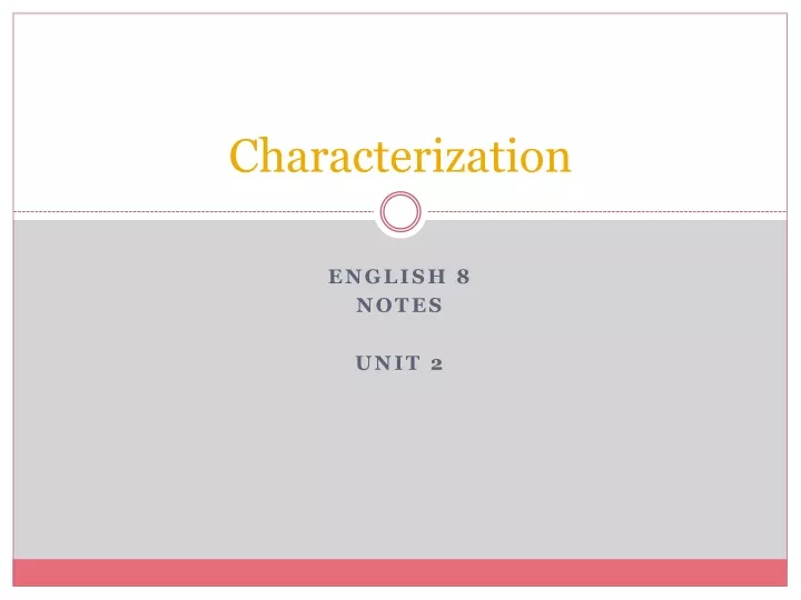 characterization