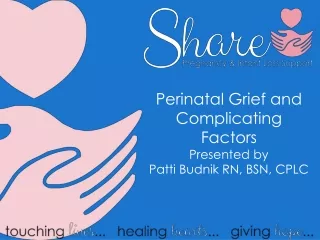 Perinatal Grief and Complicating  Factors Presented by Patti Budnik RN, BSN, CPLC