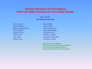 Reaction Networks with Fluctuations: From Inter-stellar Chemistry to Intra-cellular Biology