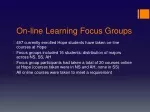 On-line Learning Focus Groups - slide 1