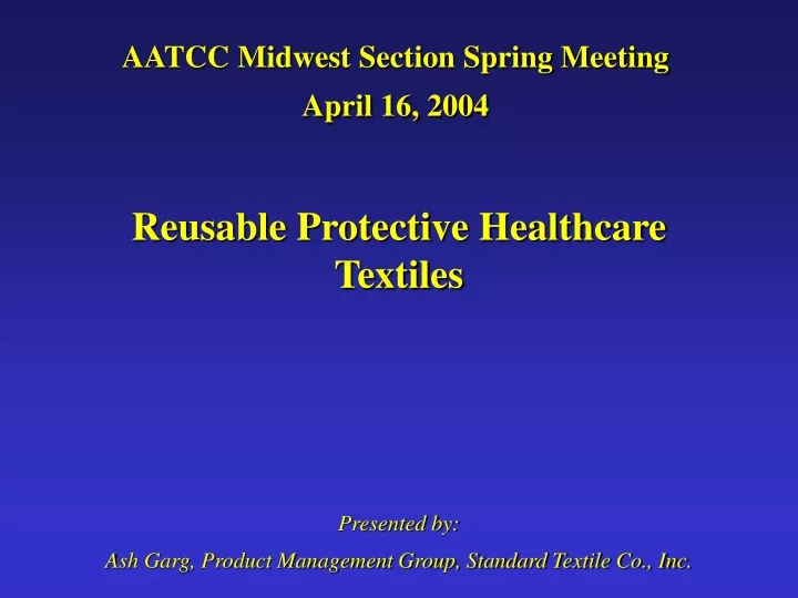 reusable protective healthcare textiles