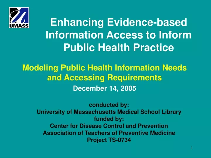 enhancing evidence based information access to inform public health practice