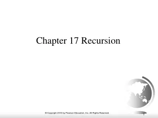 Chapter 17 Recursion