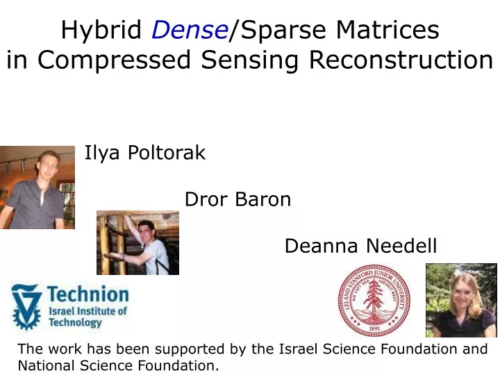 hybrid dense sparse matrices in compressed