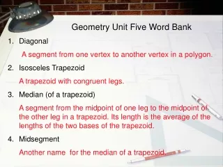 Geometry Unit Five Word Bank Diagonal