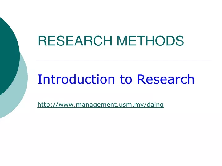 research methods