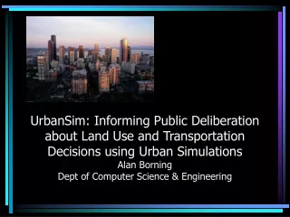 Using Models in Urban Planning