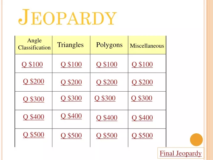 jeopardy