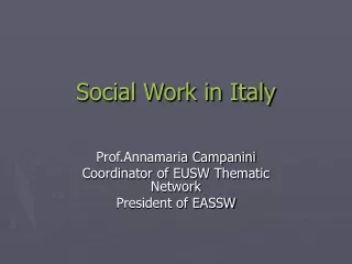 Social Work in Italy
