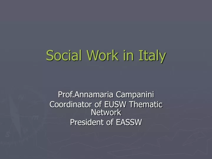 social work in italy