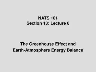 NATS 101 Section 13: Lecture 6