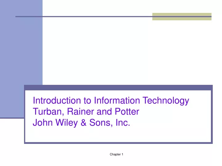 introduction to information technology turban