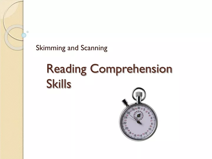reading comprehension skills