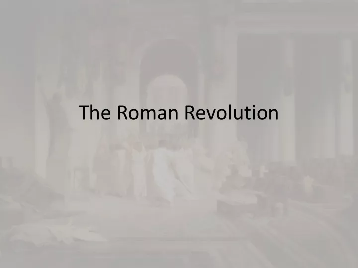 the roman revolution