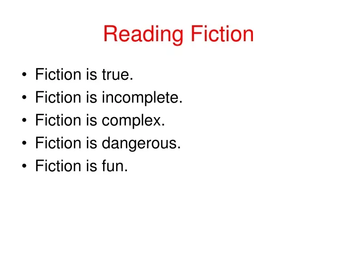 reading fiction